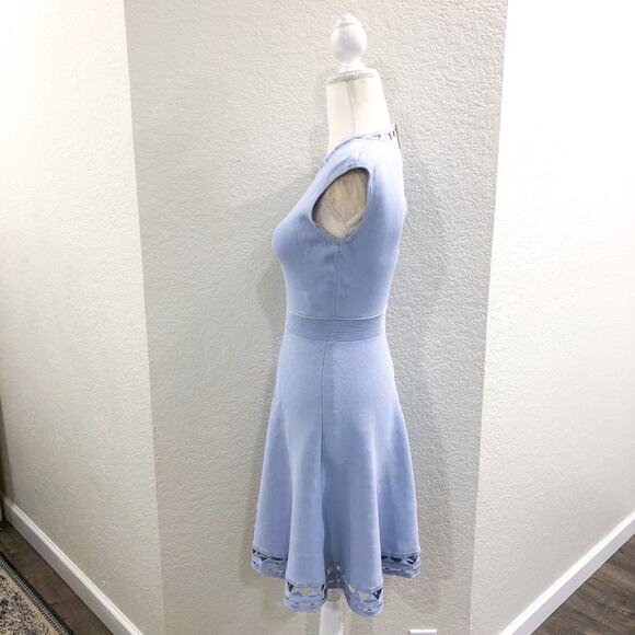 Ted Baker Kathryn Cutwork Knitted Skater Pale Purple Dress - Picture 4 of 16